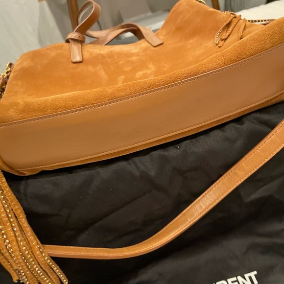 Yves Saint Laurent YSL Suede Fringe Purse - Picture 8 of 11